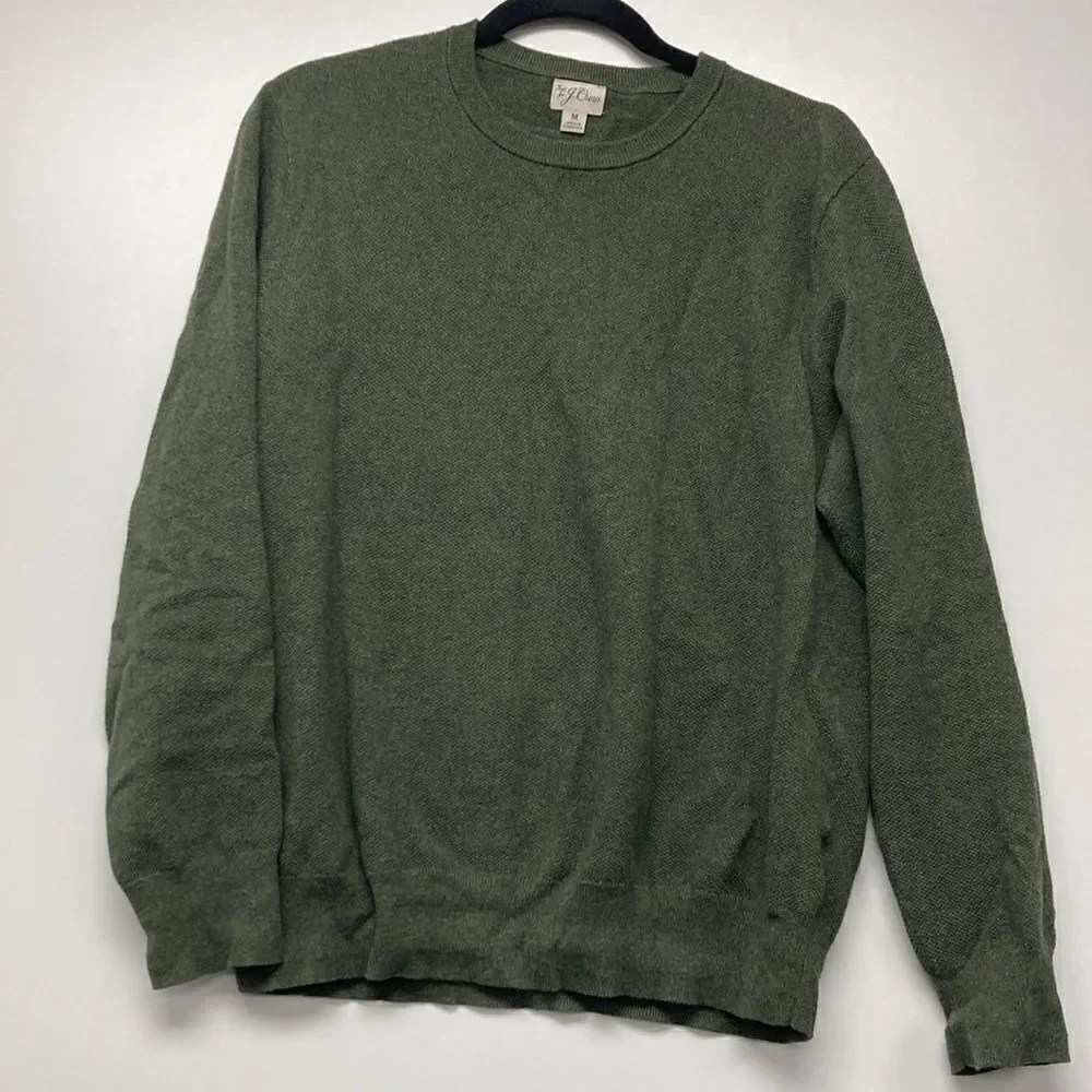 J.Crew Cotton piqué-stitch crewneck sweater